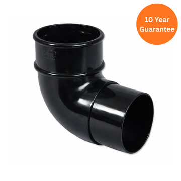 Black Round Downpipe Offset Bend 92.5° uPVC Gutter Fitting