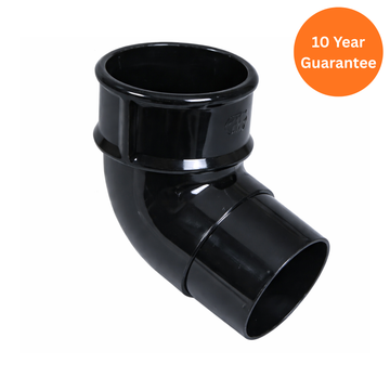 Black Round Downpipe Offset Bend 112.5° uPVC Drainage Fitting