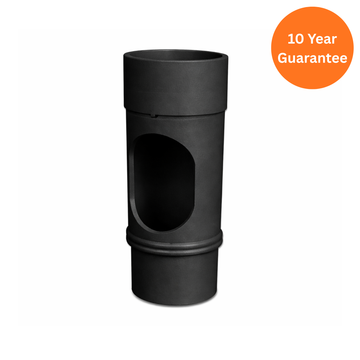 Black Round Downpipe Access Pipe uPVC Drainage Inspection Pipe