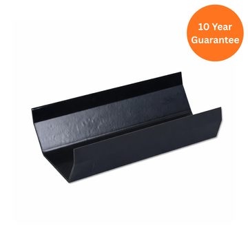 Black Square Gutter 4 Metre Length uPVC Rainwater Guttering