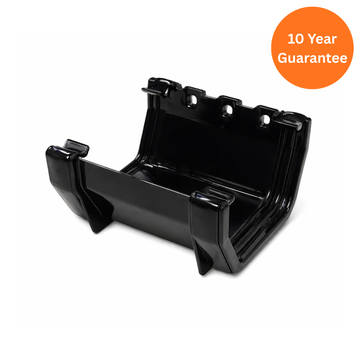 Black Square Gutter Union Bracket uPVC Gutter Connector