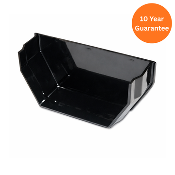 Black Square Gutter Internal Stop End uPVC Gutter End Cap