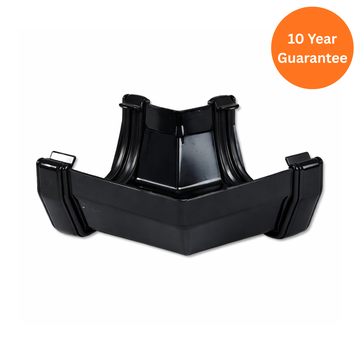 Black 135 Degree Square Gutter Angle uPVC Corner Joint