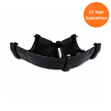 Black Adjustable Square Gutter Angle 50°–156° uPVC Gutter Joint