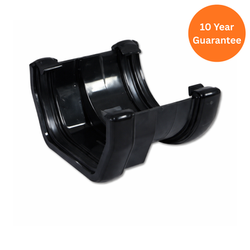 Black Square to Round Gutter Adaptor uPVC Rainwater Connector