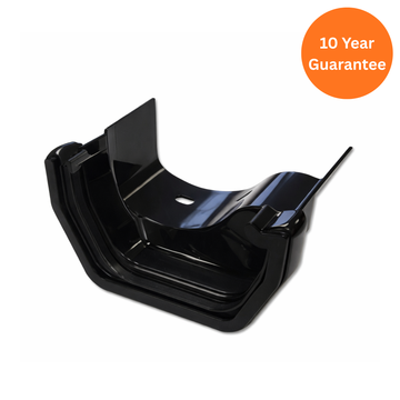 Black Square to Cast Iron Ogee Right Hand Gutter Adaptor uPVC Connector