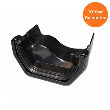 Black Square to Cast Iron Ogee Left Hand Gutter Adaptor uPVC Connector