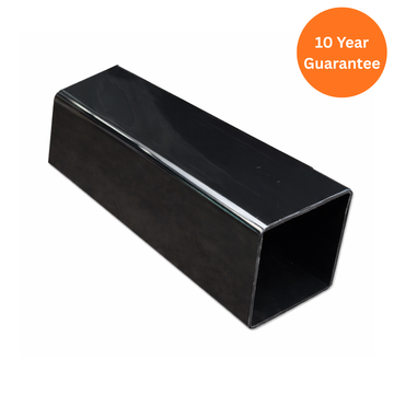 Black Square Downpipe 5.5 Metre uPVC Rainwater Drainage Pipe