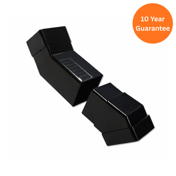 Black Adjustable Square Downpipe Offset Bend uPVC Connector