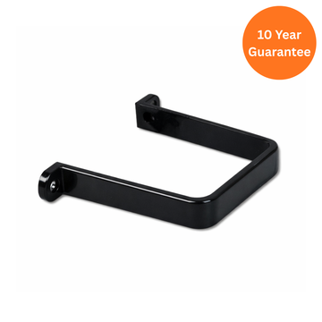 Black Square Downpipe Clip uPVC Gutter Pipe Fixing Bracket