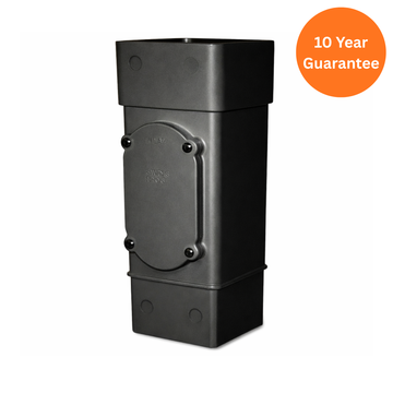 Black Square Downpipe Access Pipe uPVC Inspection Drainage Section