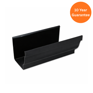 Black Ogee Gutter 4 Metre Length uPVC Rainwater Guttering