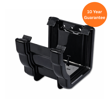 Black Ogee Gutter Union Bracket uPVC Gutter Connector