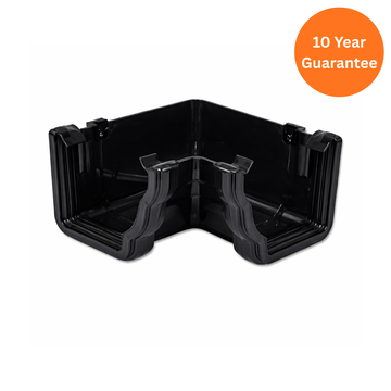 Black Ogee Gutter Internal Angle 90 Degree uPVC Corner Joint