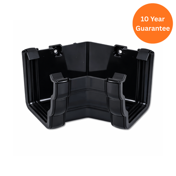 Black Ogee Gutter Internal Angle 135 Degree uPVC Corner Joint
