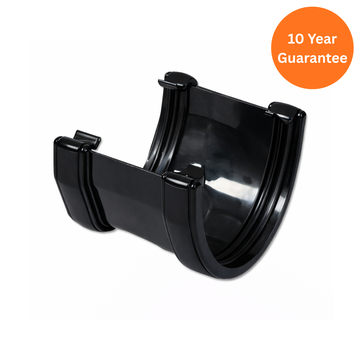 Black Hi-Cap to Square Gutter Adapter uPVC Connector