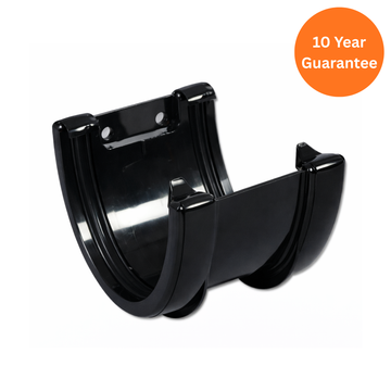 Black Hi-Cap Gutter Union Bracket uPVC Gutter Connector