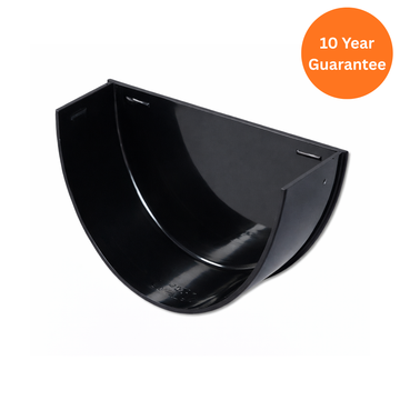 Black Hi-Cap Gutter Internal Stop End uPVC End Cap