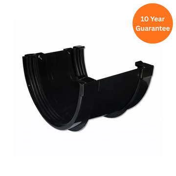 Black Xtraflo Gutter Union Connector uPVC High Capacity Gutter Joint