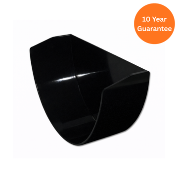 Black Xtraflo Internal Gutter Stop End uPVC High Capacity Gutter End Cap