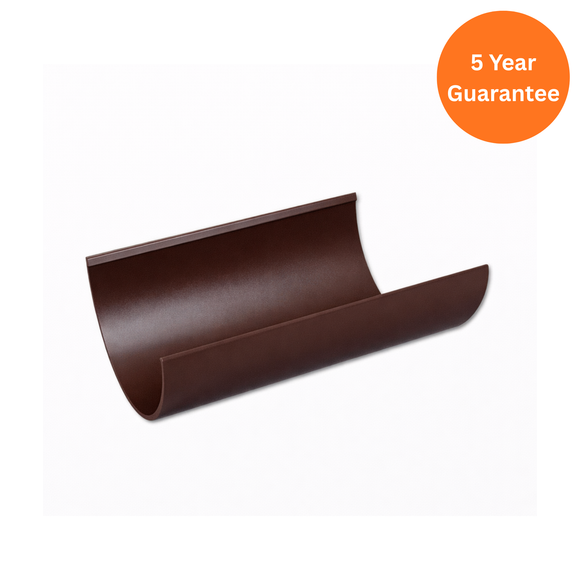 Brown Half Round Gutter 4m Length uPVC Rainwater Guttering
