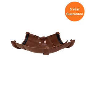 Brown Adjustable Half Round Gutter Angle 50–156 Degree Connector