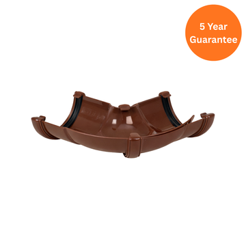 Brown Adjustable Half Round Gutter Angle 50–156 Degree Connector