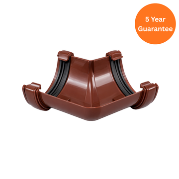 Brown Half Round 135 Degree Gutter Angle Connector