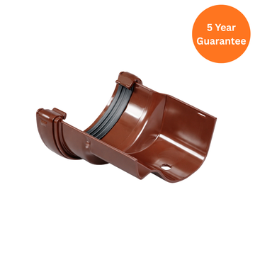 Brown Half Round to Cast Iron Ogee Right Hand Gutter Adaptor