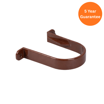 Brown Round Downpipe Clip uPVC Gutter Pipe Bracket
