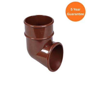 Brown Round Downpipe Shoe uPVC Drainage Outlet Fitting