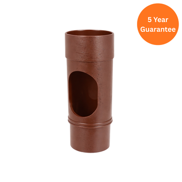 Brown Round Downpipe Access Pipe uPVC Drainage Inspection Pipe