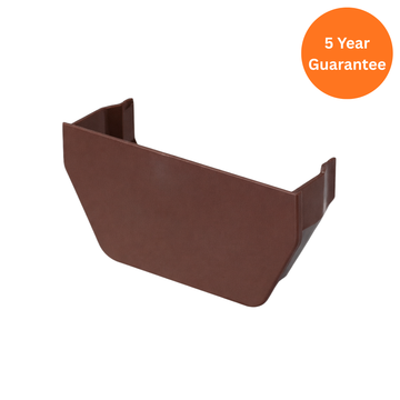 Brown Square Gutter Internal Stop End uPVC Gutter End Cap