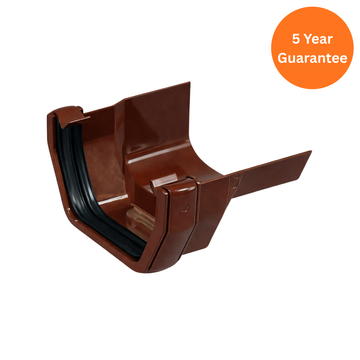 Brown Square to Cast Iron Ogee Gutter Adaptor uPVC Connector