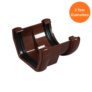 Brown Square to Round Gutter Adaptor uPVC Gutter Connector