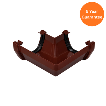 Brown Square Gutter Angle 90 Degree uPVC Gutter Corner Joint