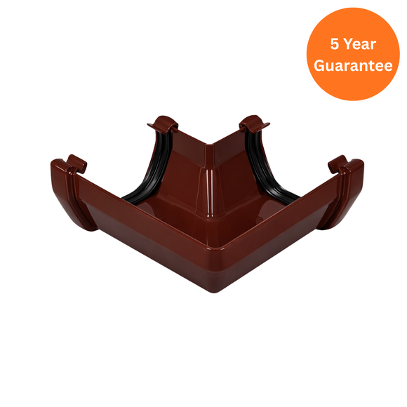Brown Square Gutter Angle 90 Degree uPVC Gutter Corner Joint