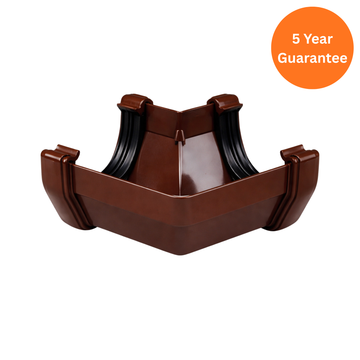 Brown Square Gutter Angle 135 Degree uPVC Gutter Corner Joint