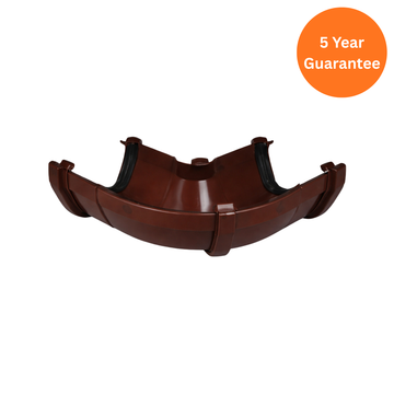 Brown Adjustable Square Gutter Angle 50–156 Degree uPVC Gutter Joint