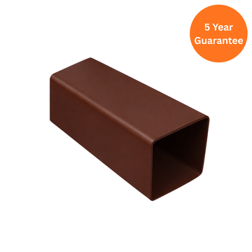 Brown Square Downpipe 5.5 Metre uPVC Rainwater Pipe