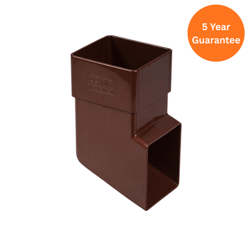 Brown Square Downpipe Shoe uPVC Drainage Outlet