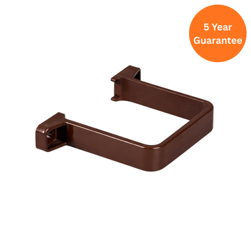 Brown Square Downpipe Flush Clip uPVC Pipe Wall Bracket