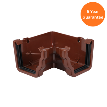 Brown Ogee Gutter Internal Angle 90 Degree uPVC Corner Joint
