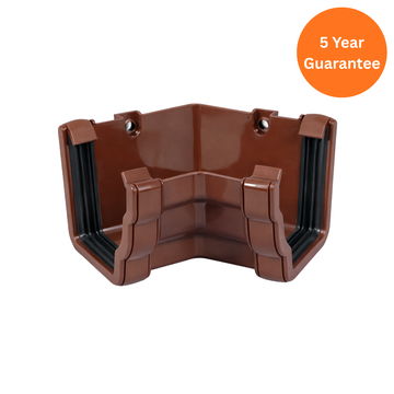Brown Ogee Gutter Internal Angle 135 Degree uPVC Gutter Corner