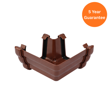 Brown Ogee Gutter External Angle 90 Degree uPVC Gutter Corner