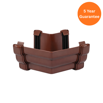 Brown Ogee Gutter External Angle 135 Degree uPVC Gutter Corner