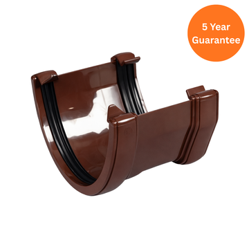 Brown Hi-Cap to Square Gutter Adaptor uPVC Gutter Connector