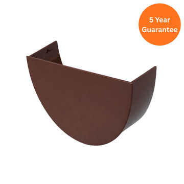 Brown Hi-Cap Gutter Internal Stop End uPVC Deepflow Gutter End Cap
