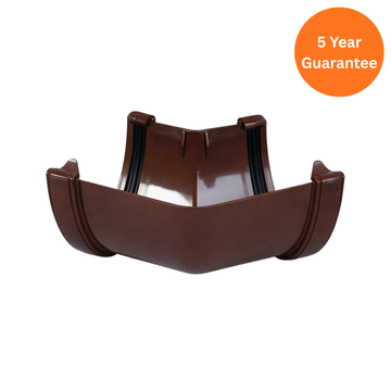 Brown Hi-Cap Gutter 135 Degree Angle Connector uPVC Deepflow Fitting