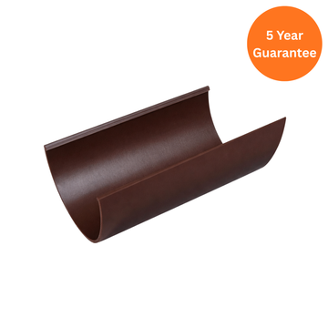 Brown Hi-Cap Deepflow Gutter 4 Metre uPVC Rainwater System
